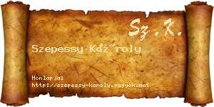 Szepessy Károly névjegykártya