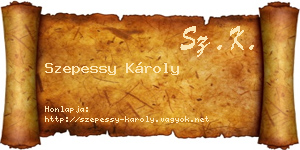 Szepessy Károly névjegykártya